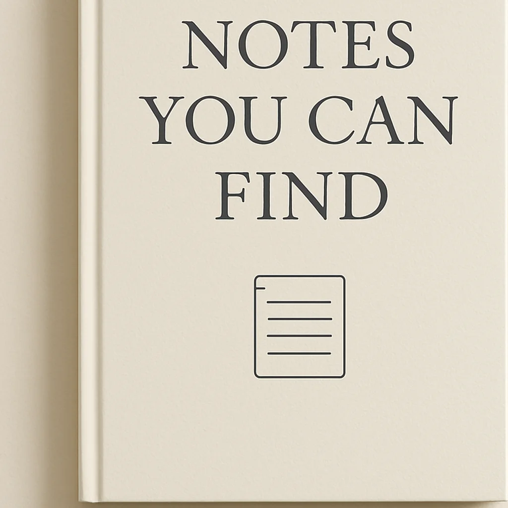 Notes You Can Find